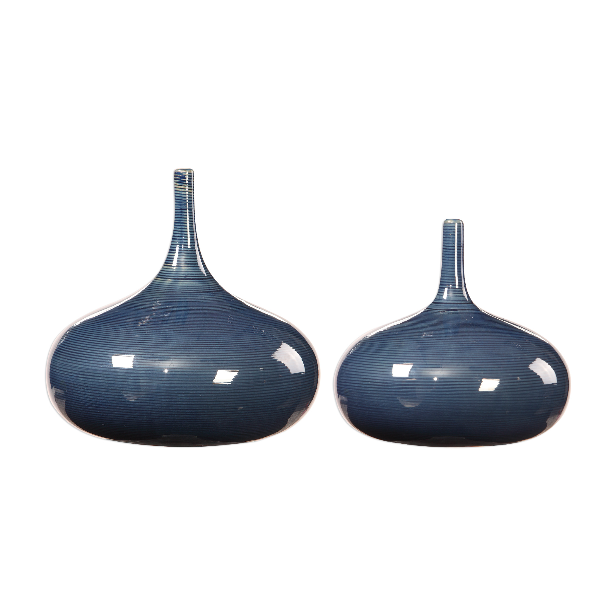 Online Designer Living Room Zayan Blue Vases, S/2